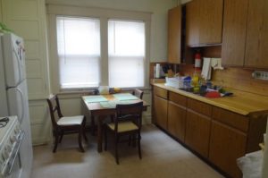 Kitchen with small dinette area