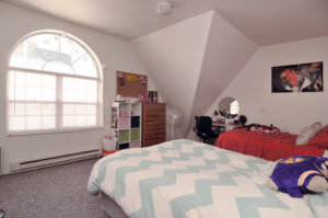 Lofted apartment bedroom
